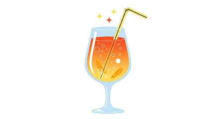 Isolated Cocktail on White Background