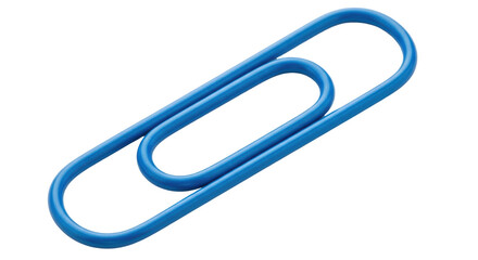 Isolated Blue Paper Clip