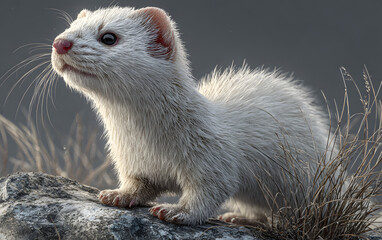 ferret, animal, pet, white, polecat, mammal, isolated, rodent, cute, fur, domestic, brown, white background, mustela, furry, animals, rat, vertebrate, young, pets, studio, small, studio shot, fitch, h