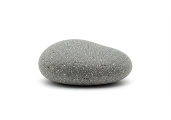 Smooth gray stone on a white background.