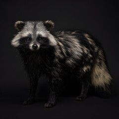 raccoon, animal, mammal, ferret, wildlife, wild, nature, fur, isolated, white background, polecat, racoon, animals, pet, front view, white, isolated on white, young, baby, brown, red panda, cute, stan