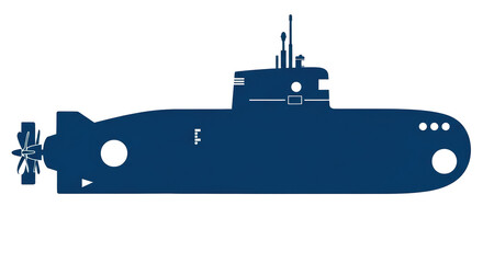 Isolated Submarine Silhouette