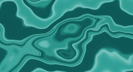 Obraz premium An abstract background with swirling, fluid patterns of dark and light teal, creating a liquid marble or agate effect.