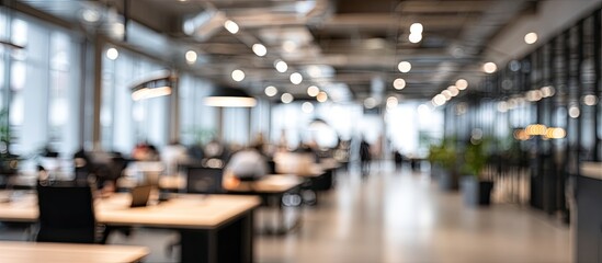 Obraz premium Blurred interior of a modern office space
