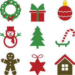 Christmas Celebration Icons Vector
