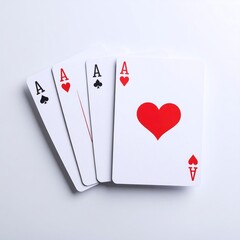 Obraz premium Four Aces arranged, playing cards