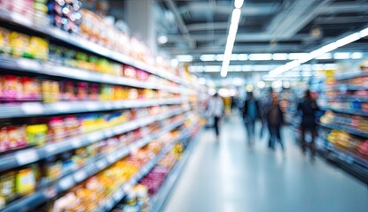 Obraz premium Blurred supermarket aisle (3)