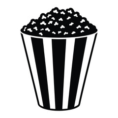 popcorn in a  box vector art