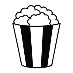 popcorn in a  box vector art