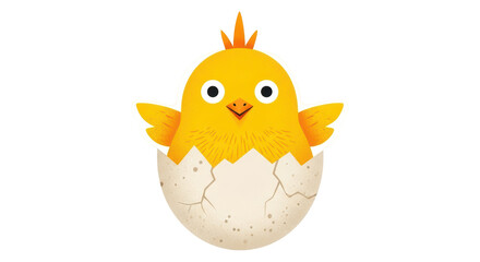 Isolated Hatching Chick