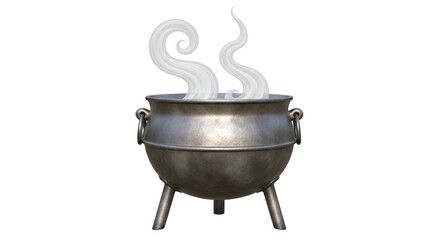 Isolated Cauldron with smoke
