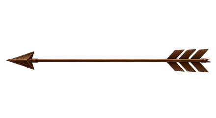 Isolated Brown Wooden Arrow