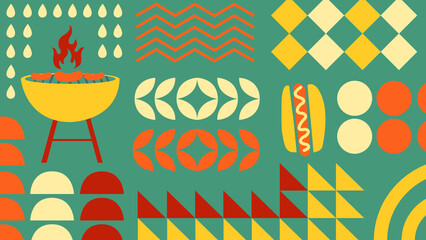 Retro BBQ Background
