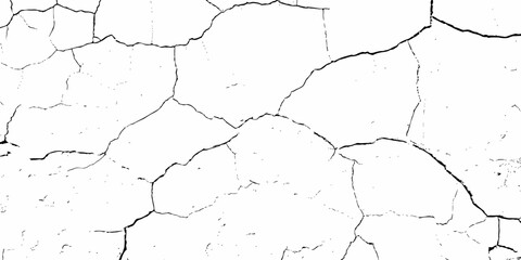digital wall grunge and dust pattern surface Cracked white wall texture design element white background.
