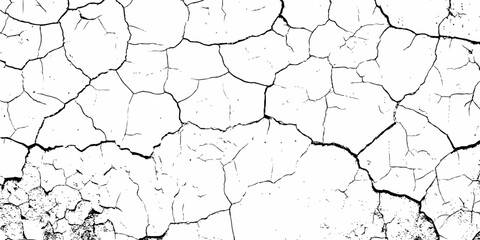 digital wall grunge and dust pattern surface Cracked white wall texture design element white background.
