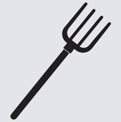 realistic susmalbild heugabel kostenlos ausdrucken silhouette vector art illustration, kitchen tool icon, fork icon