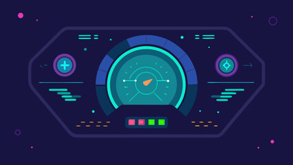 Fototapeta premium Futuristic UI Dashboard with Glow
