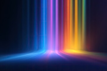 Abstract vibrant light beams