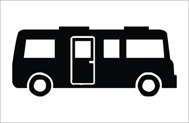 camping car silhouette vector