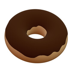 donut with chocolate