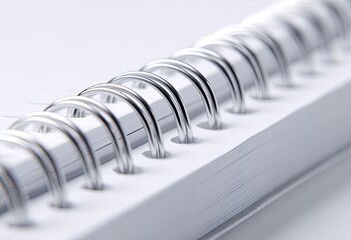 Close-up of spiral-bound notebook