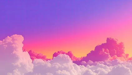 Fototapeten Vibrant sunset cloudscape, pastel colors © fauzi