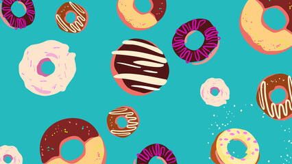 Donut Fun Sweet Backgrond