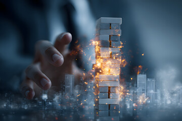 Business crisis management conceptual image