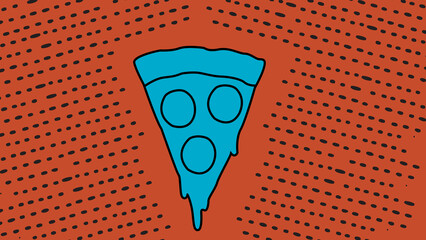 Dripping Pizza Slice Background