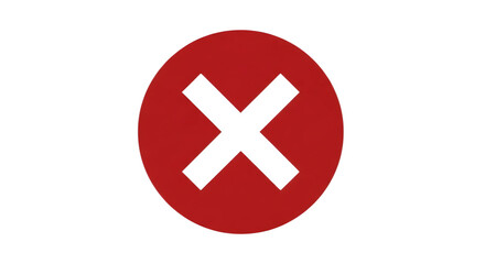 Obraz premium Bold black letter x symbol inside a vibrant red oval shape isolated on transparent background