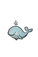 Water color whale 