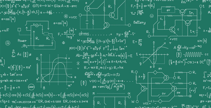Seamless Electrical Engineering Formulas and Graphs Background.