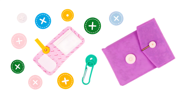 a linen tag holder with button clasp isolated on white background, png, ai generated.