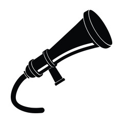 Loudspeaker Vector Illustration Black and White Megaphone Image on White Background