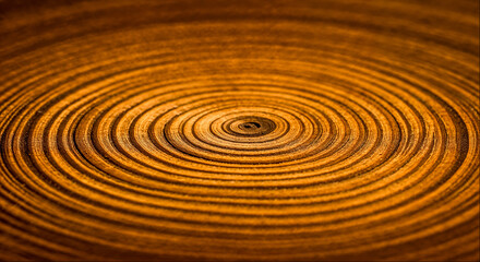 Concentric circles in warm brown tones created by smooth sand or a circular surface in a serene environment