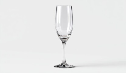 Clear champagne flute glass