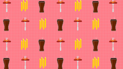 Hot Dog Vintage Background
