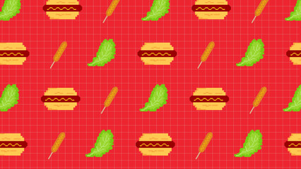 Food Pixel Design Background