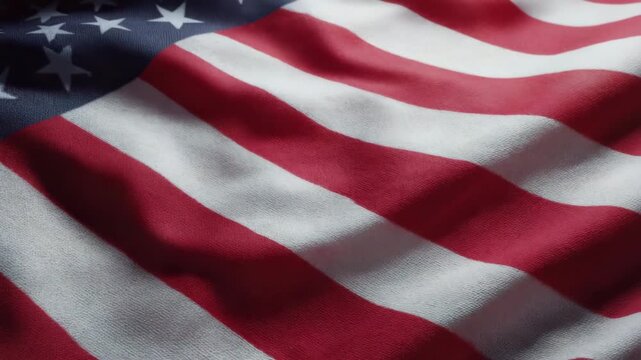 American flag waving gently in the breeze, creating a patriotic and dynamic backdrop for national holidays and celebrations.