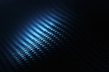Abstract Blue Carbon Fiber Texture