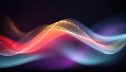 Abstract flowing waves of vibrant light