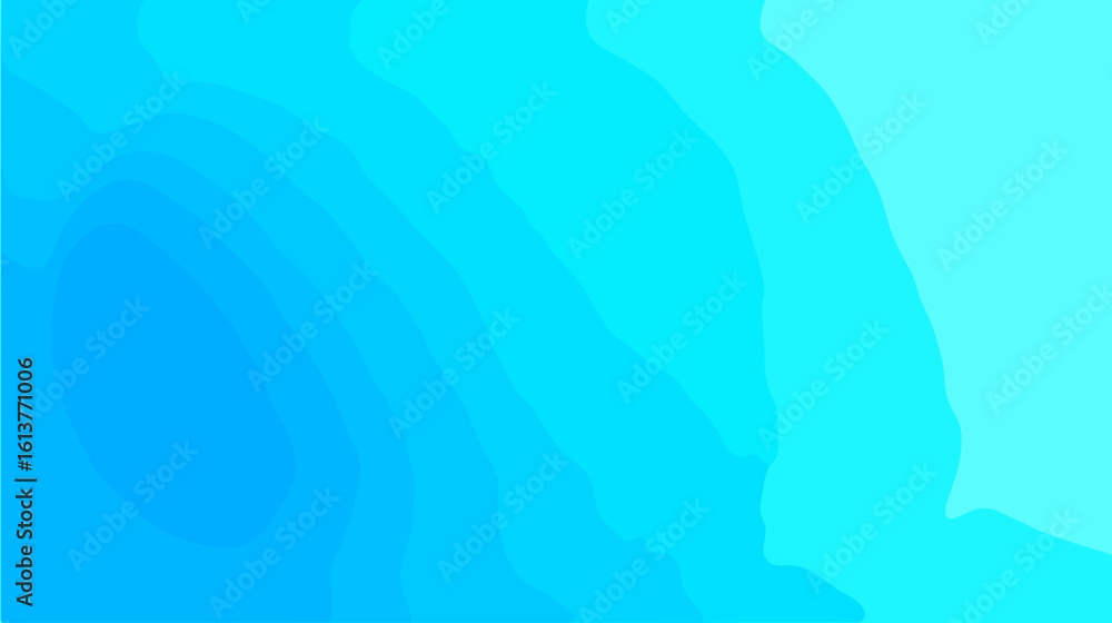Poster abstract blue wave background in soft gradient style