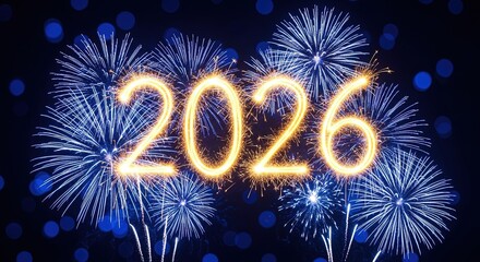 Bright 2026 new year fireworks display celebration