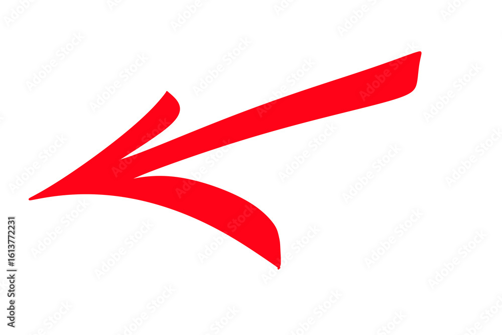 Poster dynamic red arrow pointing right, suggesting movement and direction, designed for business use on tr