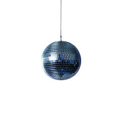 Fototapeta premium Isolated silver night club lighting mirror-ball