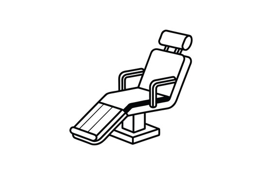 black and white dental chair clip art preview
