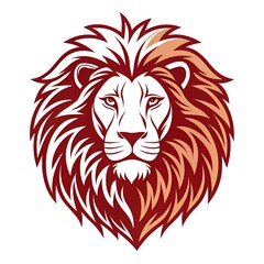 Obraz premium lion logo isolated on white background. power and authority concept