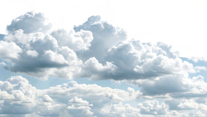 Naklejka premium White clouds isolated on white background PNG. AI GENERATED.