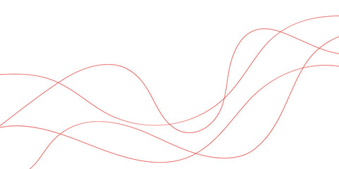 Abstract red wavy lines