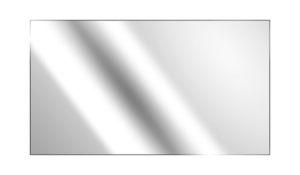 Realistic transparent glass panel or clear acrylic sheet with soft light reflection. Glossy rectangular surface with glare effect for display. Isolated, Ideal for showcasing objects or designs. PNG